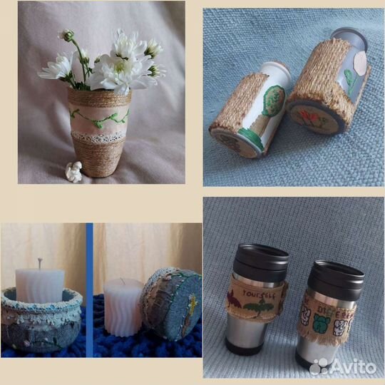 Бутылки с декором