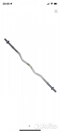 Гриф для штанги w-образный 120 см, 30 мм