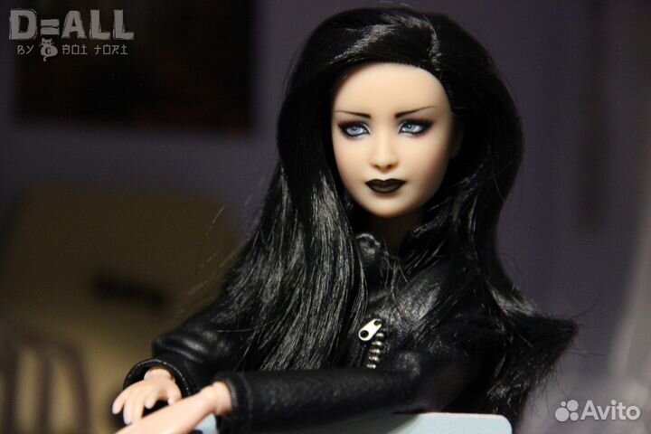 Ooak голова куклы Barbie Fashionistas брюнетки