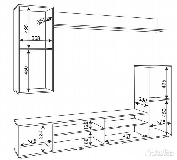 Стенка Альфа белая