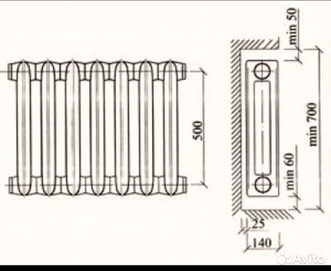 Чугунные батареи радиаторы мс-140-500 (бм)