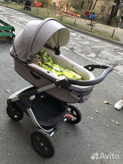 Коляска stokke 3 в 1 люлька stokke автолюлька