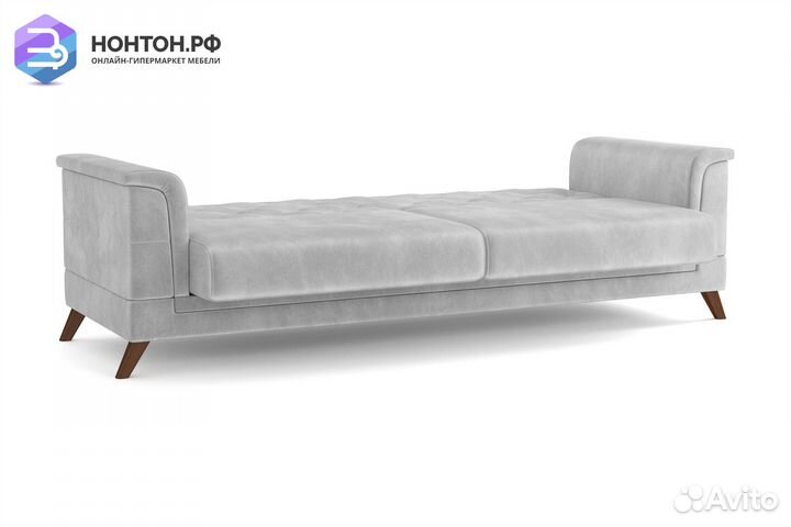 Диван книжка Амарант светло-серый