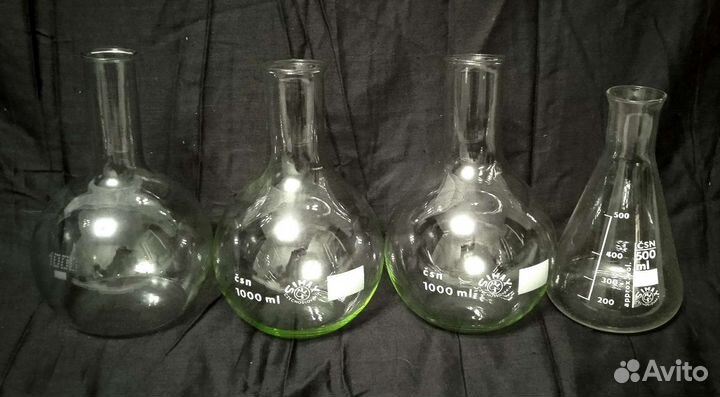Колбы плоскодонные, 1000 мл