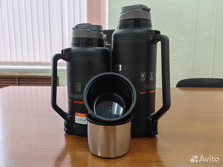 Мощный термос «48 Часов» ударопрочный, с ручкой