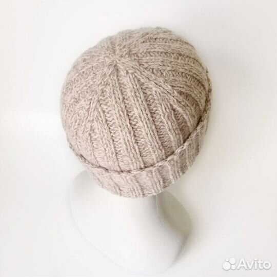 Кашемировая шапка ручной вязки для мужчины