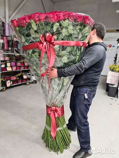 Розы высокие Доставка цветов