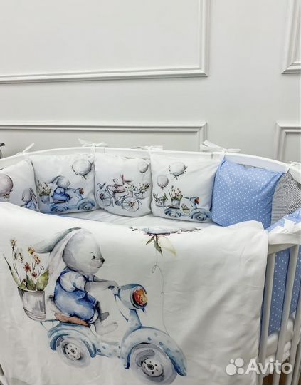 Бортики+комплект постельного белья в кроватку