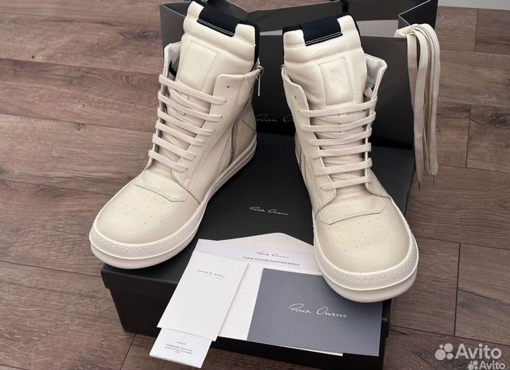 Кеды rick owens geobasket milk