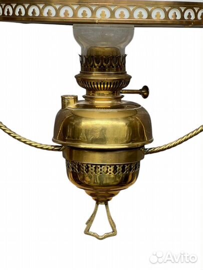 Антикварная керосиновая люстра, Голландия