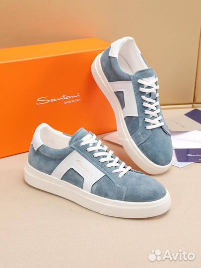 Кеды мужские замшевые Santoni 39-45