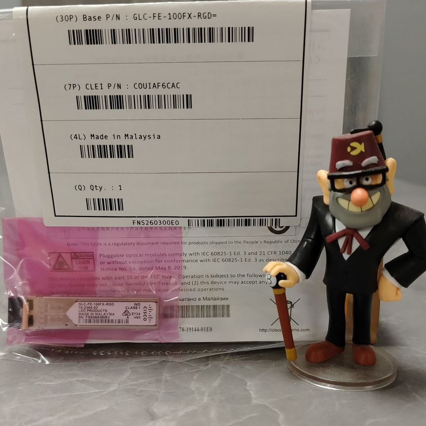 [GLC-FE-100FX-RGD] Трансивер Cisco Новый Glc-Fe-100fx-Rgd