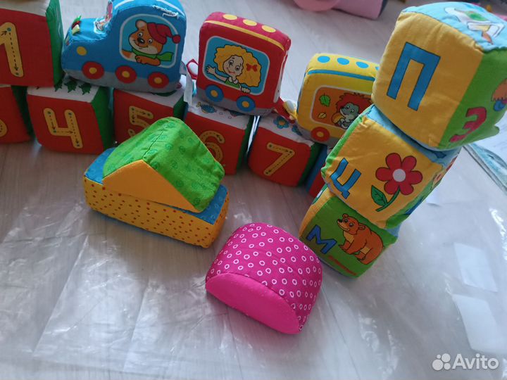 Мягкие развивающие кубики