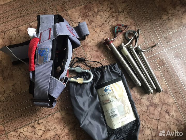 Ледобуры альпинизм 4 шт и страховка поясная vento