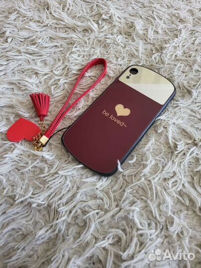 Чехол на iPhone xr из закалённого стекла с зеркало