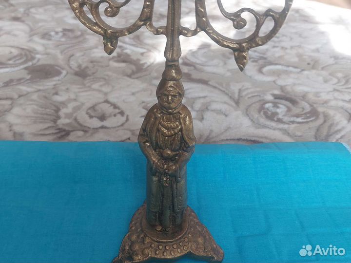 Подсвечник бронза СССР фигуристый