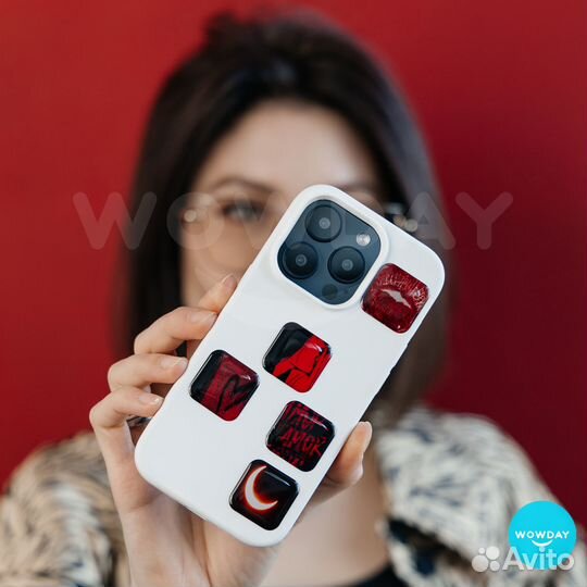 3Д стикеры на телефон с фото и логотипом