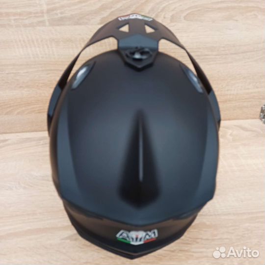 Шлем эндуро мотард черный матовый