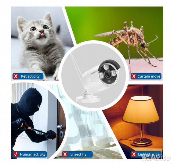 WiFi Комплект видеонаблюдения. Новый