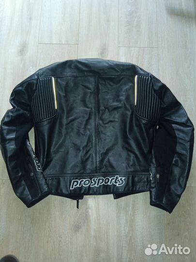 Мотокуртка кожаная мужская 52