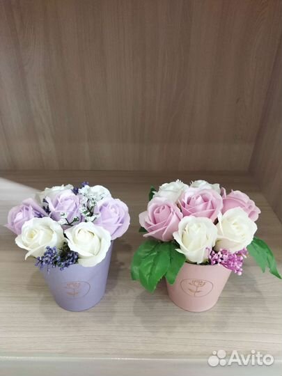 Букет из мыльных роз