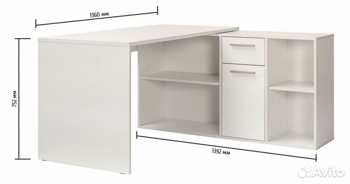 Угловой прямой компьютерный стол новый