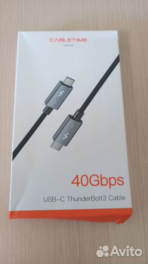 Кабель USB-C cabletime Thunderbolt 3 100 Вт 40 Гб