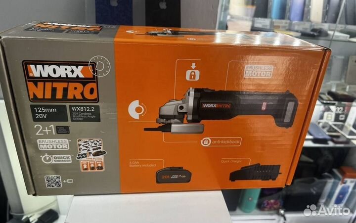 Аккумуляторная ушм worx nitro wx812.2