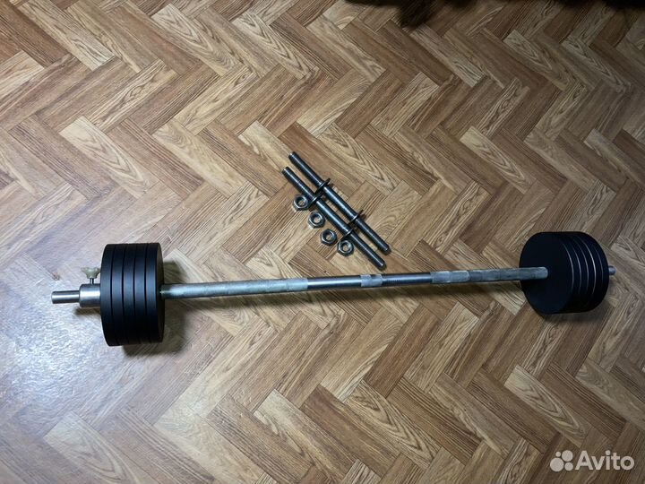 Штанга + гантели
