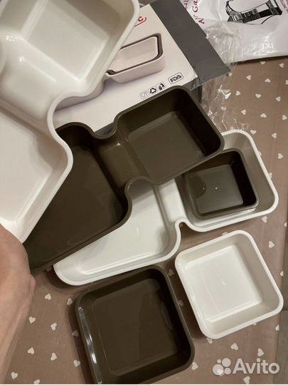 Тарелки, Менажница из 6ти ланчбоксов