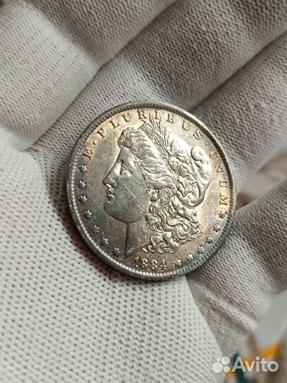 США. 1 доллар 1884 г. Серебро. Инвестиции. RAR