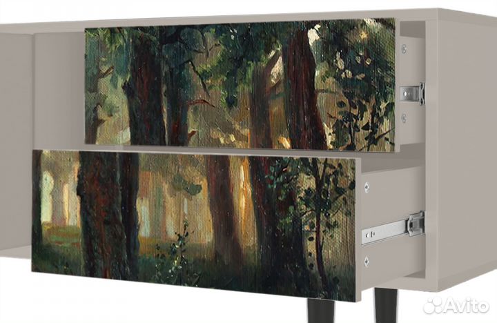 Тв-тумба T1 - Сатин - Rain in the Oak Forest