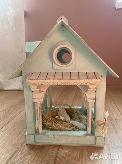 Кормушка скворечник для птиц / декор для дома