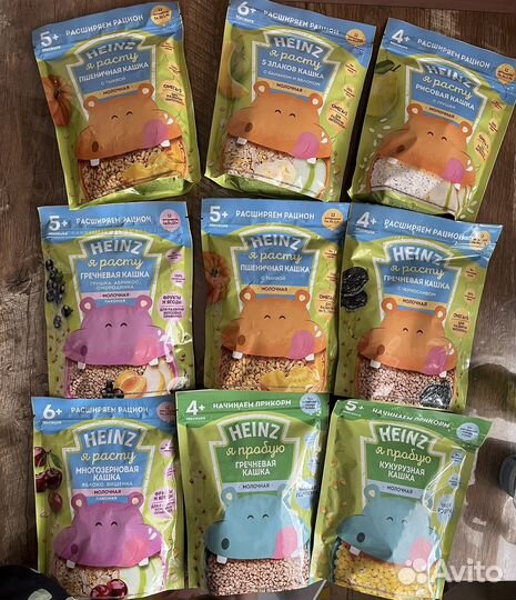 Детские каши молочные heinz
