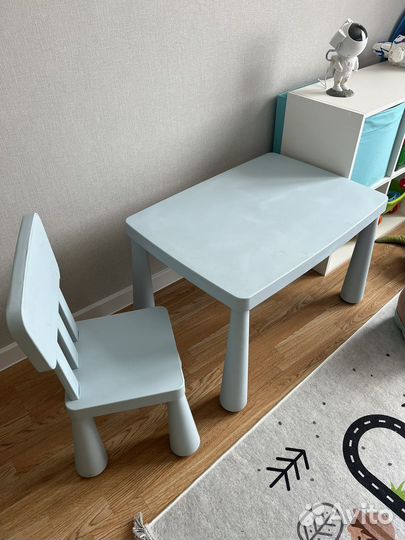 Детский стол и стул IKEA маммут