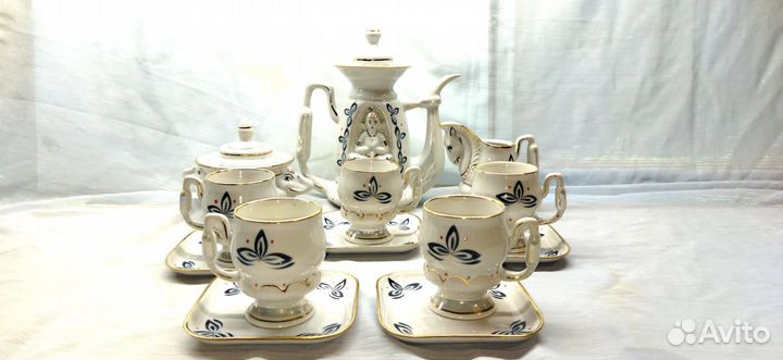 Кофейный сервиз шахматный. Прокопьевский фз