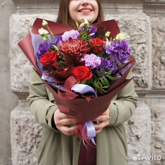 Букет из роз 60+ см