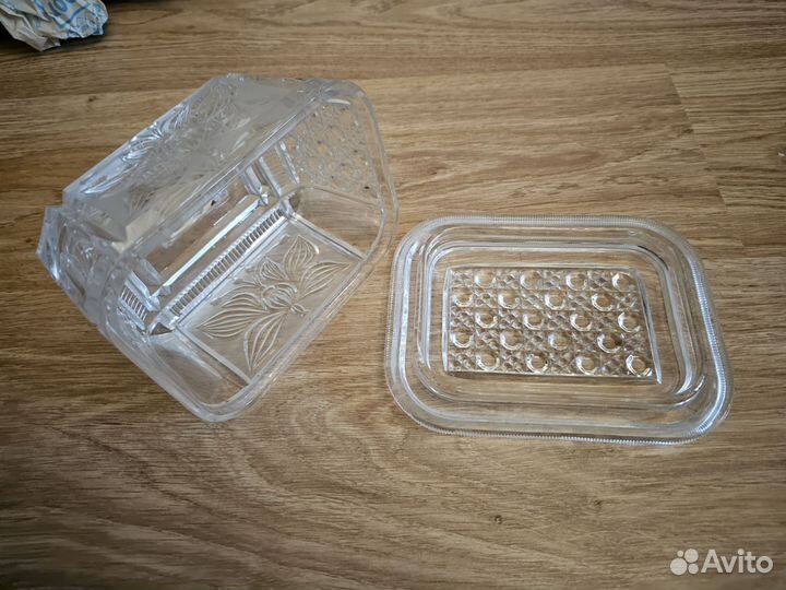 Масленка хрустальная