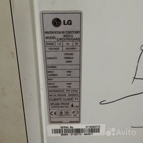 Оконный кондиционер бу LG модель W07LC
