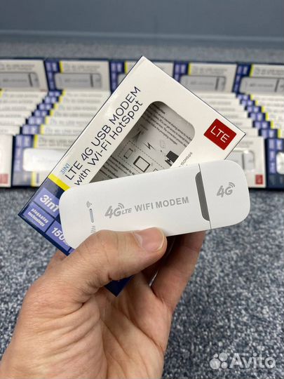 Безлимитный LTE 4G модем с WiFi роутером (+SIM)