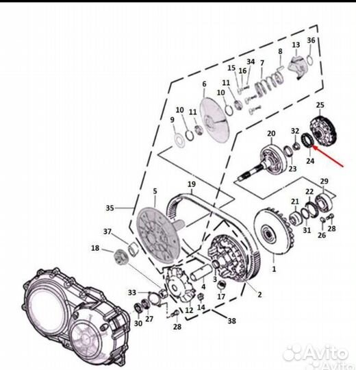 Муфта обгонная сцепления рм 500 TGB