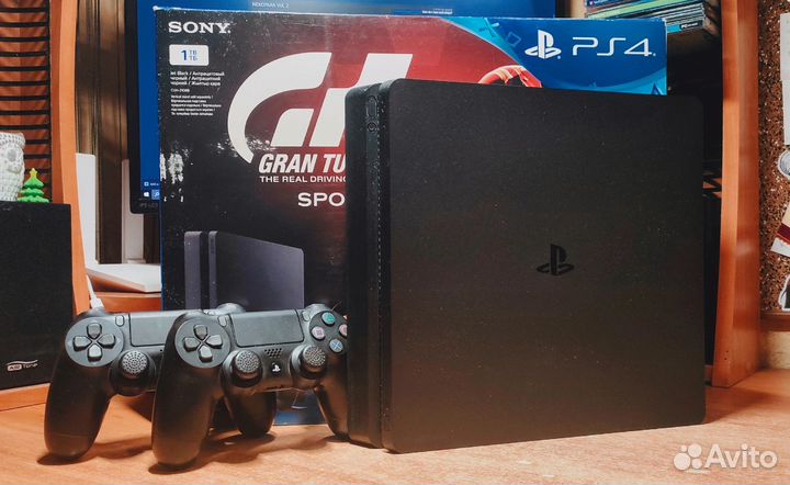 Sony playstation 4 slim 1tb 2 геймпада