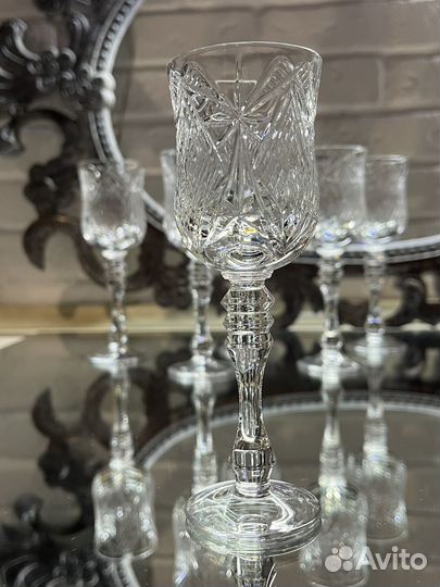 Хрусталь рюмки, сахарница винтаж СССР