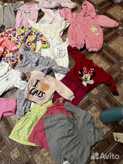 Вещи пакетом на девочку 56-62-68-74