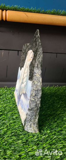 Картина спил из камня белый медведь