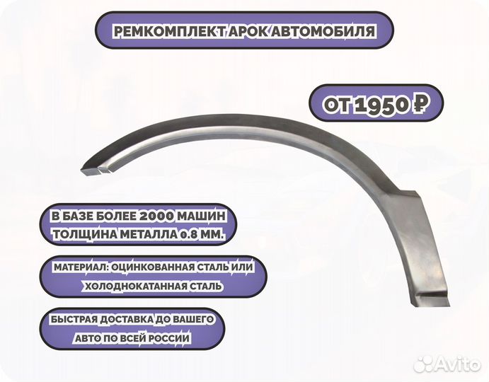 Ремонтные арки (ремкомплект) на машину