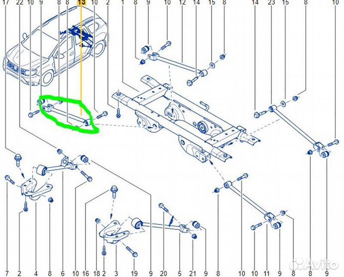 Тяга поперечная задняя правая Renault Duster