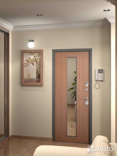 Дверь входная мдф + зеркало вд-25