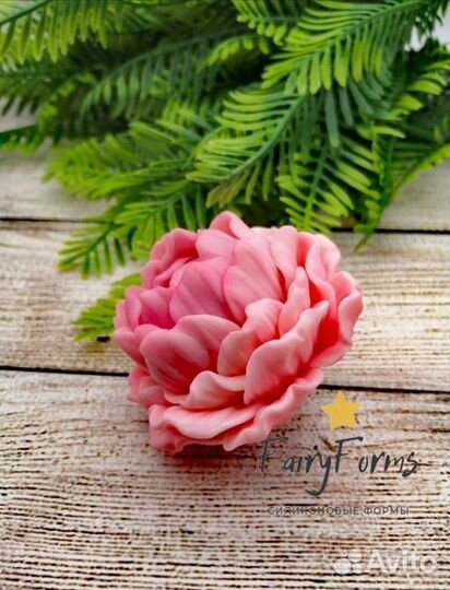 Силиконовая форма молд новый для мыла Пион цветок