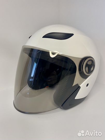 Шлем для скутера, электросамоката белый размер L